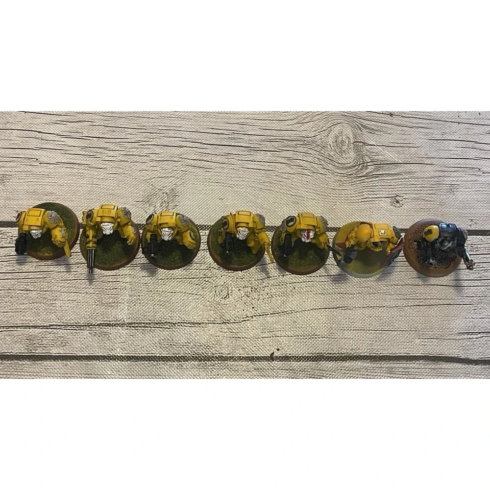 Games Workshop Imperial Fists Space Marines Painted Warhammer 40K Lot Of 6
